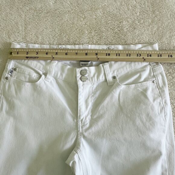 White House Black Market Capri Pants Size 4 White Cotton Spandex - Picture 7 of 14